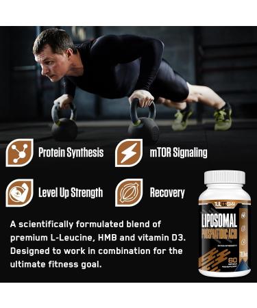 Tuleeshy Liposomal Phosphatidic Acid (PA) 700mg with HMB L-Leucine and Vitamin D3 Muscle Builder - Boost mTOR | Building Mass & Strength (60 Units (1 Pack) - Buy Online on GoSupps.com