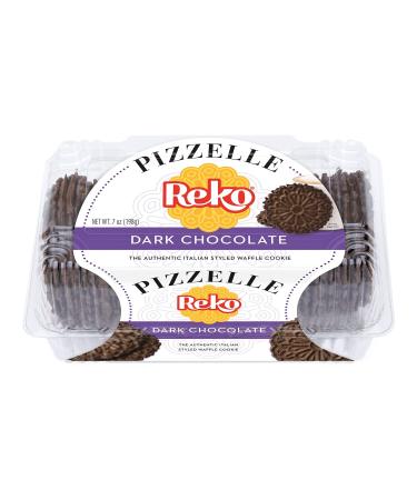Reko Pizzelle Authentic Italian Style Waffle Cookie, Chocolate, 7 Ounce (Pack of 1)