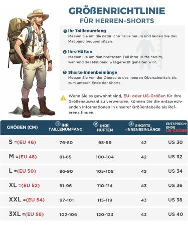 Waspornow Men's 3/4 Cargo Bermuda Shorts - Waterproof Stretch Hiking & MTB Pants - Outdoor Summer Wear in Black - Buy Online on GoSupps.com