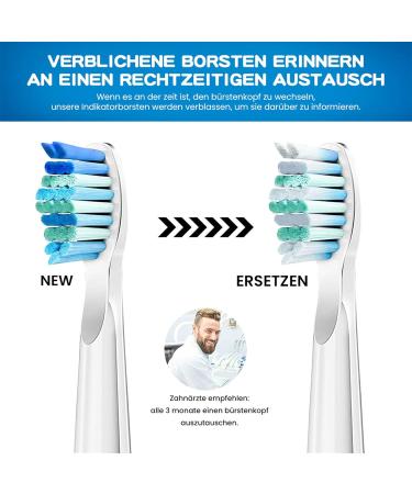 5 Replacement Brushes Compatible with Fairywill D7/D8/507/508/515/117/959 - Soft Bristle Toothbrush Heads for Superior Oral Care - Buy Online on GoSupps.com