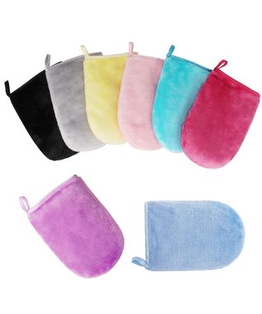Phogary Microfiber Washing Gloves - 8 Pieces Soft Spa Cloths Reusable Make-Up Remover European Style 15x21 cm 8 Colors - Buy Online on GoSupps.com