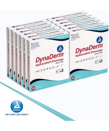 Dynarex-3018 Hydrocolloid Dressing 4x4 Extra Thin - Pack of 12/10/Cs - Buy Online on GoSupps.com