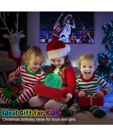 Linkax Basketball Gifts for Boys 3D Illusion Night Lamp Basketball Night Light for Kids Girls 16 Colors Change with Remote Control Christmas Birthday Gift Bedroom Accessories Decor - Buy Online on GoSupps.com