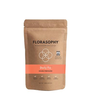Florasophy Daily Fix Soluble Fiber Supplement for Digestive Gut Health  Gluten Free Vegan Soluble Organic Prebiotic Powder  36 Servings Daily Fix: Bowel Movement Regularity