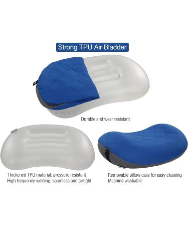 Marchway Ultralight Inflatable Camping Pillow with Washable Cover - Blue - Buy Online on GoSupps.com