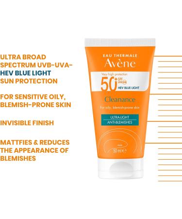 Avene Cleanance SPF50+ 50ml - High Protection Sunscreen - Buy Online on GoSupps.com