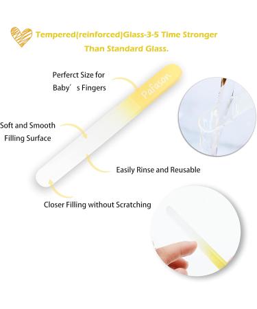 PAFASON Baby Manicure Nail Scissors and Glass Nail File Set - Shower Gift for Newborns & Toddlers - Yellow - Buy Online on GoSupps.com