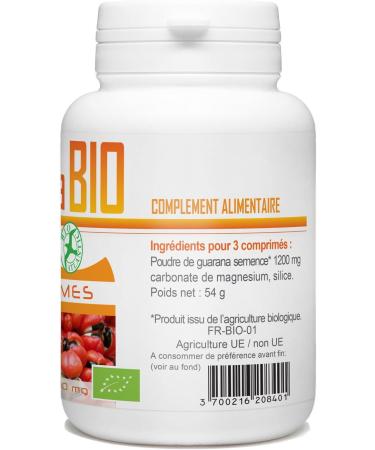 Organic Guarana - 400 mg - 120 tablets - Buy Online on GoSupps.com