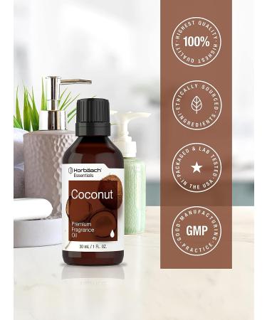 Premium Coconut Fragrance Oil 1 fl oz - for Diffusers, Candles, Soap Making & DIY Projects | Horbaach - Buy Online on GoSupps.com