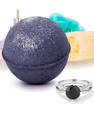Bauble Bomb's Midnight Sapphire Jewelry Surprise Deluxe X Large 9 oz Bath Bomb Fizzies Made in USA  Cruelty Free! Ring Size 09 Midnight Sapphire 9