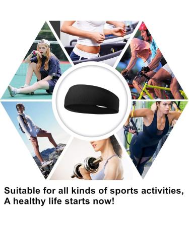 Anti-Slide Moisture Wicking Sports Hair Bands for Men & Women - 3 Pack (Black Gray Green) - Ideal for Jogging Running Cycling Yoga & Hiking - Buy Online on GoSupps.com