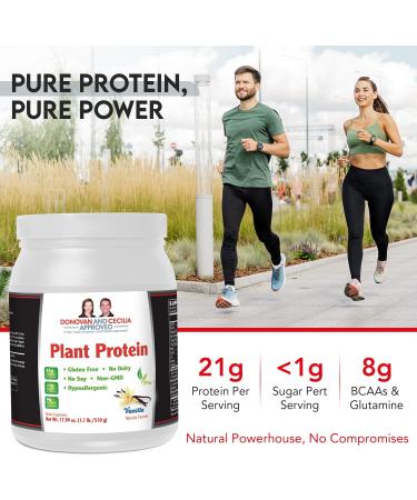 Vegan Plant Protein Powder - Delicious Vanilla Flavor | Buy Online for International Shipping - Buy Online on GoSupps.com