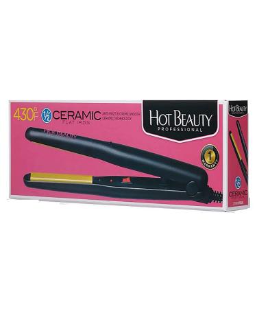 Hot Beauty Kiss Products 1/2' Ceramic Flat Iron 1 Ea 0.5 Inch