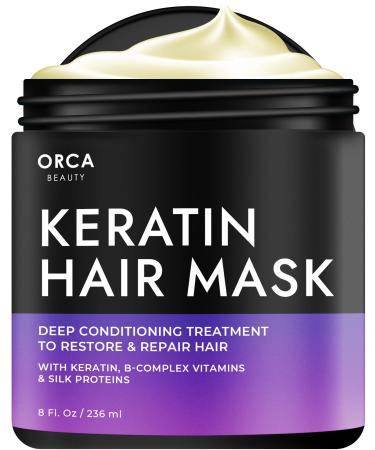 Keratin Hair Mask For Dry Damaged Hair And Growth  Keratin Hair Treatment For Dry Damaged Hair - Hydrating Hair Mask  Vit B Complex  Vit E  Silk Protein & Omega 3  9  Deep Conditioning Hair Mask