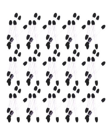 FOMIYES Silicone Lip Scrubber 100pcs Eye Shadow Stick Silicone Makeup Brush Dual Side Eyeshadow Eyeshadow Sticks Girl Tool 7.5x0.5cm Black