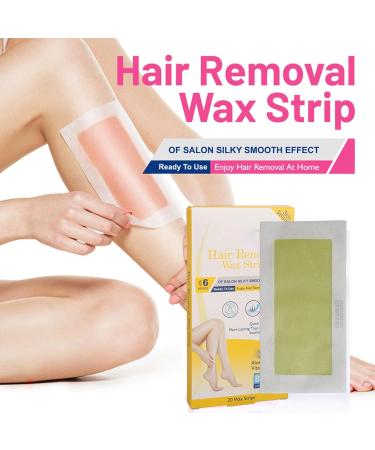 20 Wax Strips for Safe & Easy Hair Removal - Deep Cleaning for Face Arms Legs & Bikini - Mild Formula for Women - Buy Online on GoSupps.com