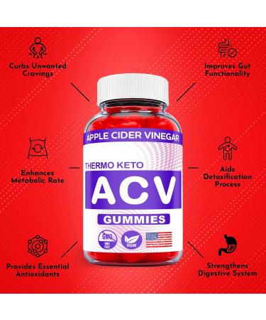 Thermo Keto Gummies - Vegan Formula with ACV & Vitamin B12 - 60 Gummies - Buy Online on GoSupps.com
