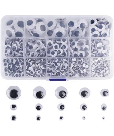 KUUQA 1220 Self Adhesive Wiggle Googly Eyes - Assorted Sizes for Crafts and DIY Projects - Buy Online on GoSupps.com
