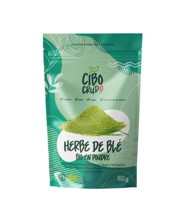 Organic Wheat Grass Powder - 150 g. Chlorophyll Source Vitamin A C and E. Contains Antioxidants. For Juices and Smoothies. Purifying action. Wheatgrass Powder Organic.