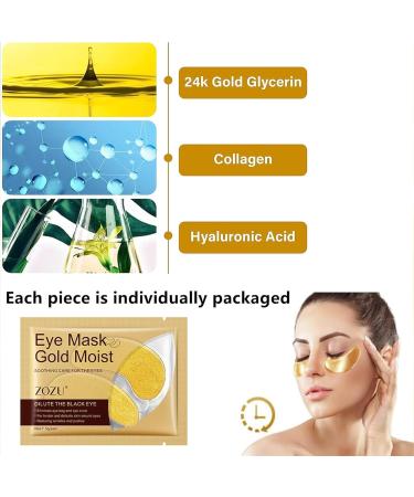 16 Pairs Under Eye Mask Reduce Dark Circles Puffy Eyes Undereye Bags Wrinkles - 24K Gold Under Eye Treatment Masks Gel Under Eye Patches Collagen Eye Mask for Under Eye Wrinkles (16 Pairs Boxed) - Buy Online on GoSupps.com