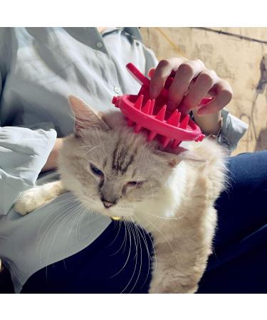 PETCYY Cat Brush Shedding Grooming | Soft Massage Tongue Brush for Cats | Mimics Mama Cat Licking | Comforting Pet Gift (Rose Red) - Buy Online on GoSupps.com