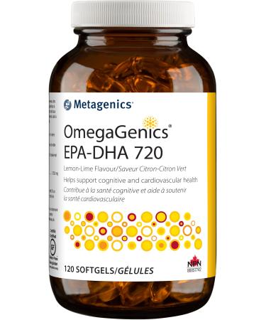Metagenics - OmegaGenics EPA-DHA 720  Omega-3 Fish Oil  Daily Supplement (120 Softgels) 120 Count (Pack of 1)