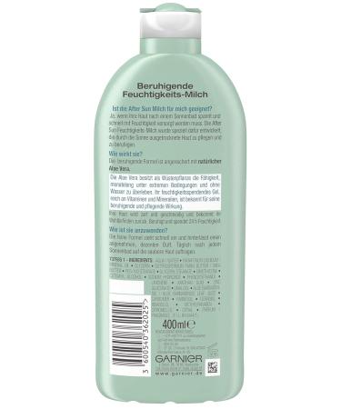 Garnier After Sun Lotion with Aloe Vera - Soothing Moisture Milk (400ml x 2 Pack) | Cooling Body Lotion for Sun Relief | Ambre Solaire - Buy Online on GoSupps.com