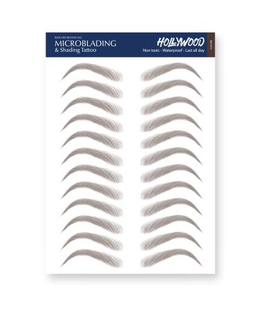 Bliss and Beyond USA | Waterproof Eyebrow Tattoo Stickers. A real hair stroke look. Hair replacement without surgery. Solution for hair loss. Bushy Tinted eyebrow tattoos. (Dramatic Hollywood  Brown)