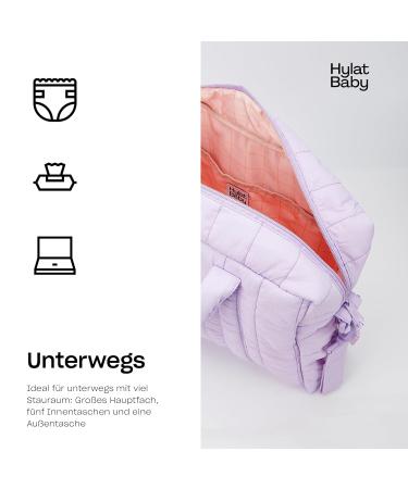 Hylat Baby Diaper Bag Set - Modern Violet Bag with Diaper Pad & Cotton Bag - Perfect for On-the-Go Parents - Buy Online on GoSupps.com