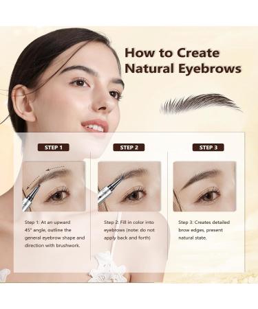 Magic Waterproof Eyebrow Pencil Natural Makeup Fine Lines Microblading Eyebrow Pen 3D Waterproof Microblading Eyebrow Pen 4 Tips Tattoo Pen - Buy Online on GoSupps.com