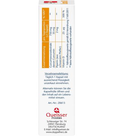 Buy Double Heart Curcuma 750 with Curcumin & Vitamin D3 - Supports Immune Health - 30 Vegetarian Capsules (Pack of 2) - International Shipping - Buy Online on GoSupps.com