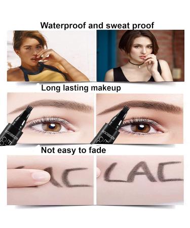 All'nBox Waterproof Microblading Eyebrow Tattoo Pen - 3PCS Set | Micro-Fork Tip Applicator for Natural Looking Brows | Long Lasting Brown Pencil - Buy Online on GoSupps.com