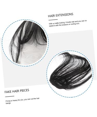 POPETPOP Piece Scisors Scissors Clip in Hair Bangs Brown Wig with Bangs Black Ponytail Wig Human Hair Clip in Extensions French Hair Pin Cosplay Curtain Upper Clip Bang Clip Miss Tassel medium Black - Buy Online on GoSupps.com