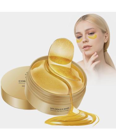 Under Eye Patches Gold Eye Masks for Puffy Eyes Under Eye Masks Dark Circles Under Eye Treatment Women Improve Under Eye Bags Fine Lines and Wrinkles Eye Masks Skincare 30Pairs