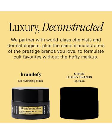 Brandefy Lip Hydrating Mask - Shea Butter and Coconut Oil Glycerin Vitamin E - Hydrating Overnight Lip Mask for Dry Lips Made in the USA (0.45 Oz) - Buy Online on GoSupps.com