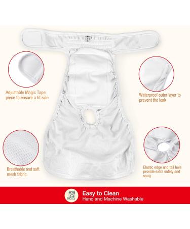 Soft Reusable Dog Diapers for Bitches - High-Suction Incontinence Pants 3-Pack (Pattern 4 M) - International Shipping Available - Buy Online on GoSupps.com