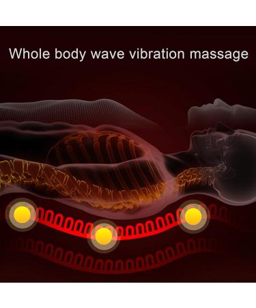 Electrically Heated Massage Mattress - Full-Body Shiatsu Pain Relief Pad with Hot Compress & Warming Lumbar Pillow (EU) - Buy Online on GoSupps.com