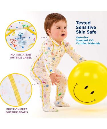 Eczema Baby Pajamas Sleeper Suit - Itch Relief for Moderate to Severe Atopic Dermatitis for Soothing Wet Wrapping Treatments White - Buy Online on GoSupps.com