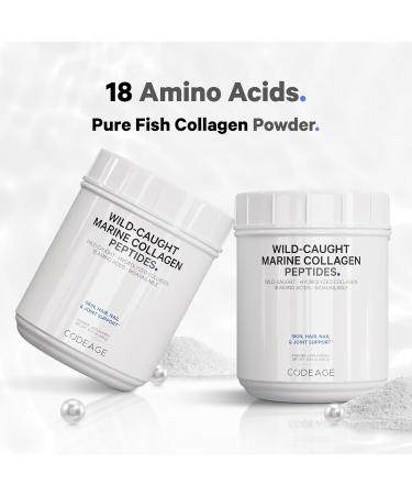 Codeage Marine Collagen Powder - Wild-Caught Hydrolyzed Fish Collagen Peptides - Type 1 & 3 Collagen Protein Supplement - Amino Acids for Skin, Hair, Nails - Paleo Friendly, Non-GMO, 15.87 Ounces - Buy Online on GoSupps.com