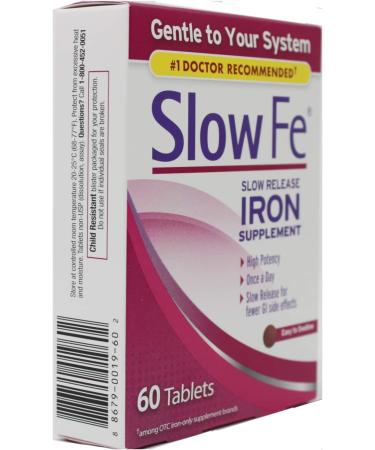 Slow Fe High Potency Iron 45mg - 60 Tablets x 2 Packs - Buy Online on GoSupps.com