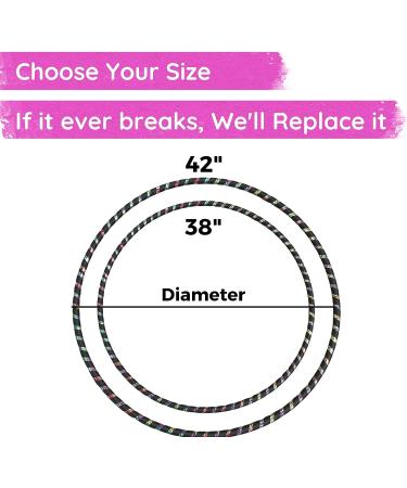 The Spinsterz Beginner Hoop - Weighted Fitness Hula-Hoop for Adults - Made in USA - X-Large 42 Diameter - Burgundy - Buy Online on GoSupps.com
