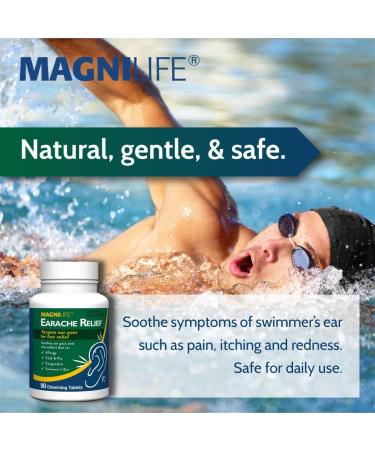 MagniLife Earache Relief: Fast-Acting Natural Swimmers Ear Pain Relief - 90 Quick Dissolve Tablets - Buy Online on GoSupps.com