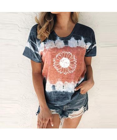 Women's T-Shirt Summer Women's Blouse Short Sleeve Floral Print T-Shirt Clothing Woman Basic Shirt Pullover Crew Neck Clothes T-Shirt Tops Casual Plain Tops Women's Blouse Black M - Buy Online on GoSupps.com