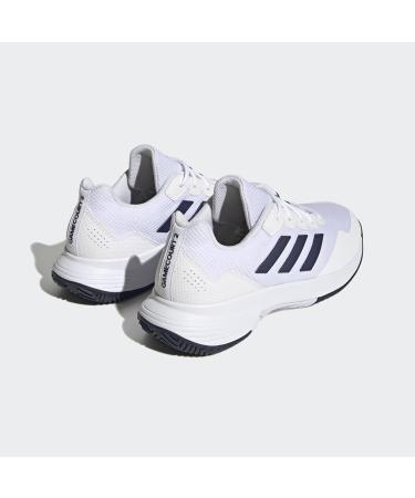Adidas Men's Gamecourt 2 M Shoes - Low Top (Non-Football) | Size 36 2/3 EU | Ftwr White & Team Navy Blue - Best for International Shipping - Buy Online on GoSupps.com