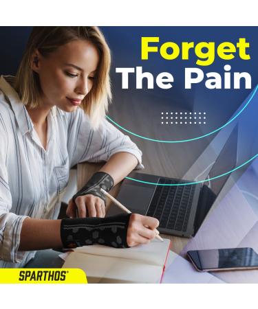 Sparthos Wrist Support Sleeves (Pair) - Medical Compression for Carpal Tunnel Relief - Breathable Wrist Brace for Men and Women - Medium Midnight Black - Buy Online on GoSupps.com