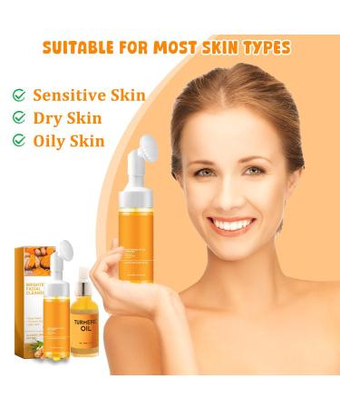 Turmeric Facial Cleanser & Hyaluronic Acid Serum Combo - Foaming Cleanser for All Skin Types | Shop Internationally - Buy Online on GoSupps.com