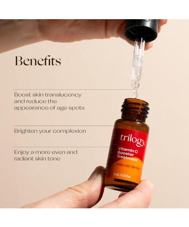 Trilogy Vitamin C Booster Treatment - Brightening Serum with Hyaluronic Acid | 0.51 fl oz | International Shipping Available - Buy Online on GoSupps.com