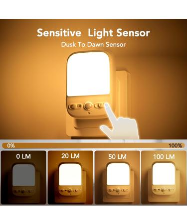 Yooshine Dimmable Night Light with Motion Sensor | LED Twilight Sensor for Children's Room & Hallway (Warm White) - 1 Piece International Shipping - Buy Online on GoSupps.com