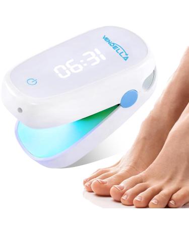 VENDELLA Nail Fungus Laser Treatment Device Portable Light Therapy Fungus Nail Treatment Toenail Fungus Treatment with Blue & Infrared Light Home-Use for Damaged Discolored Thickened Fingernails