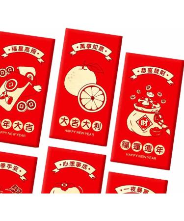 Generic 6pcs 2024 Chinese New Year Red Envelopes Big Red Packet Money Pockets Dragon Hong Bao Spring Festival Style C - Buy Online on GoSupps.com